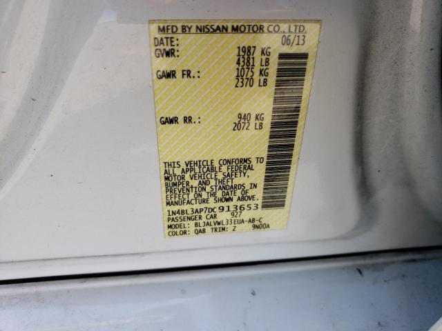 Aukcja sprzedaży 2013 Nissan Altima 3.5s, vin: 1N4BL3AP7DC913653, numer aukcji: 45130643