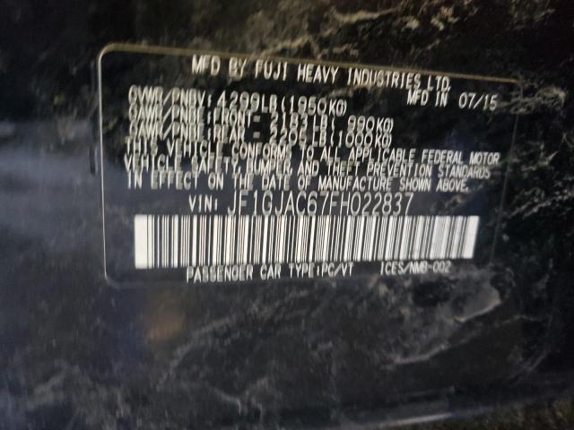 Aukcja sprzedaży 2015 Subaru Impreza Premium, vin: JF1GJAC67FH022837, numer aukcji: 45442753