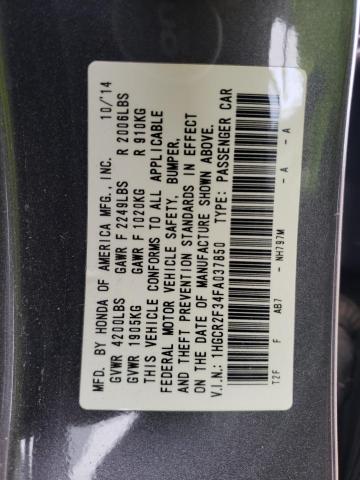 Aukcja sprzedaży 2015 Honda Accord Lx, vin: 1HGCR2F34FA037850, numer aukcji: 45547453