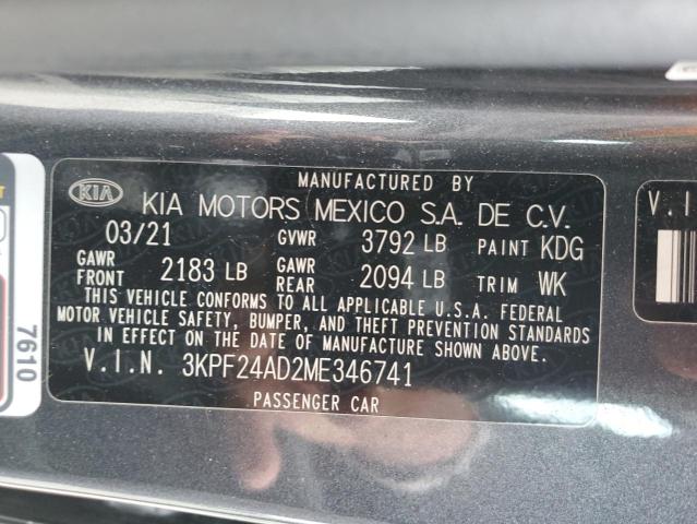 Aukcja sprzedaży 2021 Kia Forte Fe, vin: 3KPF24AD2ME346741, numer aukcji: 45519943