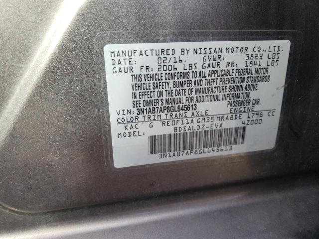 45423003 :رقم المزاد ، 3N1AB7AP8GL645613 vin ، 2016 Nissan Sentra S مزاد بيع