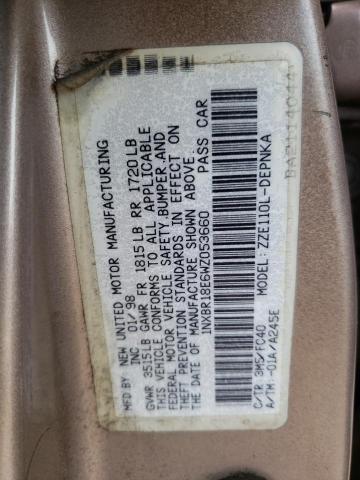 Aukcja sprzedaży 1998 Toyota Corolla Ve, vin: 1NXBR18E6WZ053660, numer aukcji: 45450053