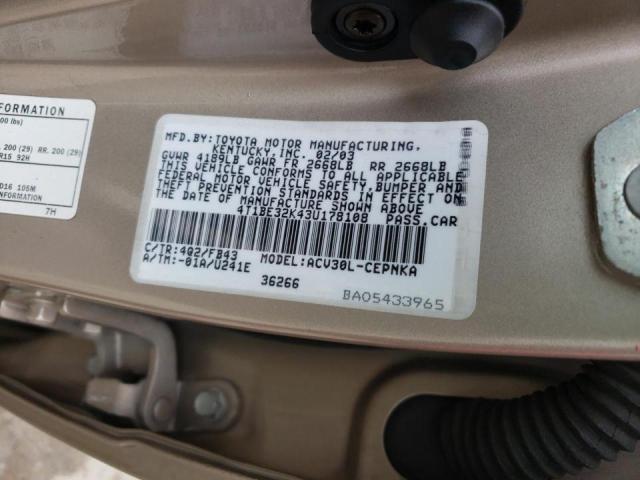 Aukcja sprzedaży 2003 Toyota Camry Le, vin: 4T1BE32K43U178108, numer aukcji: 44883933