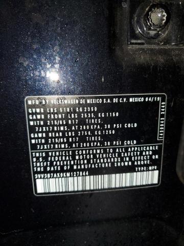 Aukcja sprzedaży 2019 Volkswagen Tiguan Se, vin: 3VV3B7AX9KM127844, numer aukcji: 45465313