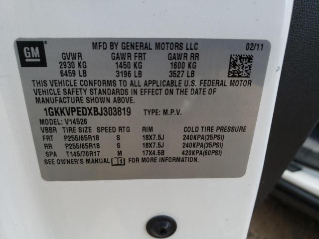 Aukcja sprzedaży 2011 Gmc Acadia Sle, vin: 1GKKVPEDXBJ303819, numer aukcji: 45425683