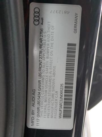 Aukcja sprzedaży 2018 Audi A6 Premium, vin: WAUF3AFC3JN065225, numer aukcji: 45425453