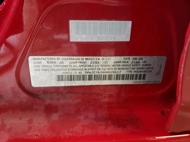Aukcja sprzedaży 2010 Volkswagen Jetta S, vin: 3VWJZ7AJ9AM025517, numer aukcji: 45448363