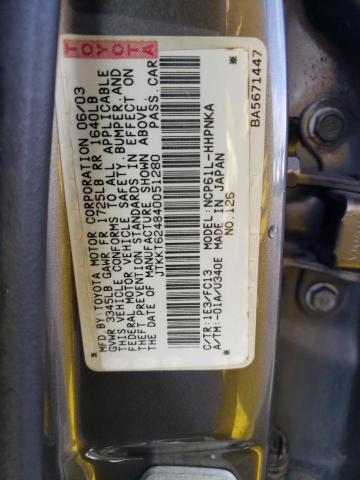 Aukcja sprzedaży 2004 Toyota Scion Xa, vin: JTKKT624840051280, numer aukcji: 45521203