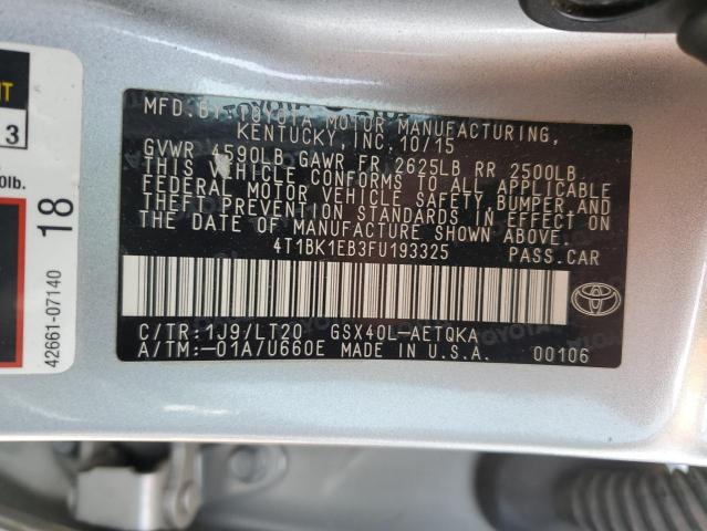 Продаж на аукціоні авто 2015 Toyota Avalon Xle, vin: 4T1BK1EB3FU193325, номер лоту: 45762323