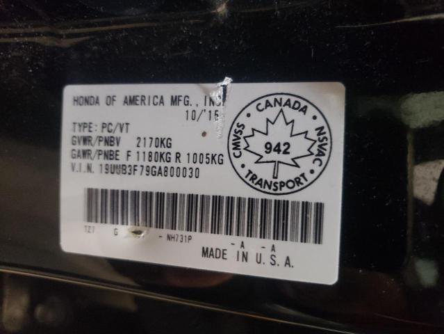 45119313 :رقم المزاد ، 19UUB3F79GA800030 vin ، 2016 Acura Tlx Advance مزاد بيع