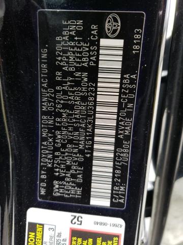 Aukcja sprzedaży 2020 Toyota Camry Se, vin: 4T1G11AK3LU368232, numer aukcji: 45442993