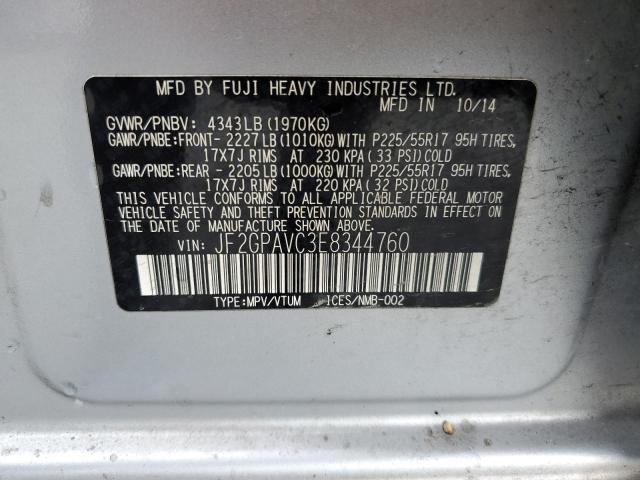 Aukcja sprzedaży 2014 Subaru Xv Crosstrek 2.0 Premium, vin: JF2GPAVC3E8344760, numer aukcji: 45490213