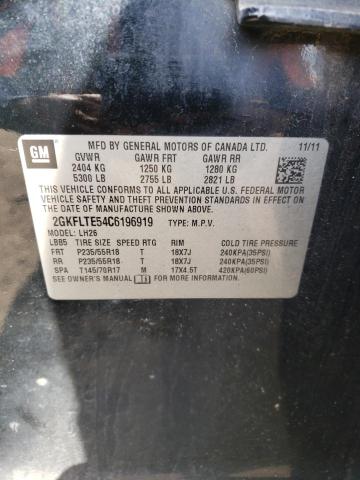 Aukcja sprzedaży 2012 Gmc Terrain Sle, vin: 2GKFLTE54C6196919, numer aukcji: 45569633