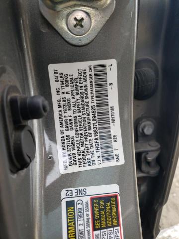 45505573 :رقم المزاد ، 1HGFA16837L094525 vin ، 2007 Honda Civic Ex مزاد بيع