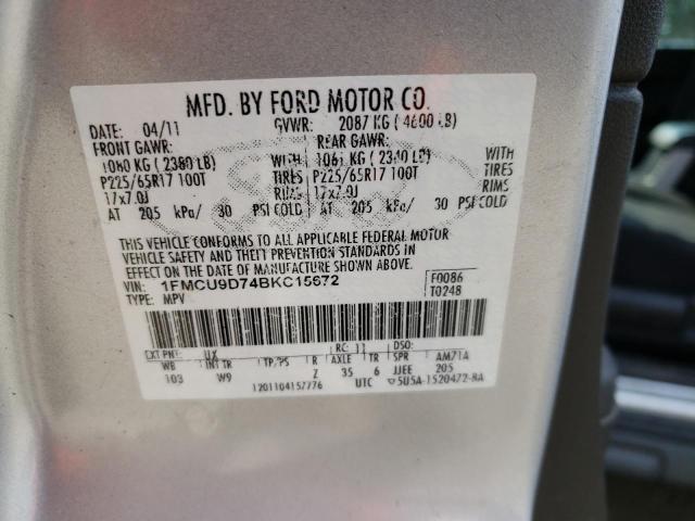 Продажа на аукционе авто 2011 Ford Escape Xlt, vin: 1FMCU9D74BKC15672, номер лота: 45612913
