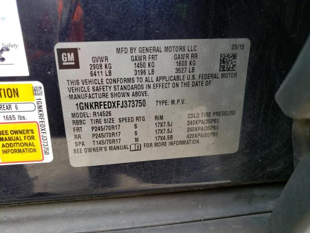 Aukcja sprzedaży 2015 Chevrolet Traverse Ls, vin: 1GNKRFEDXFJ373750, numer aukcji: 45498223