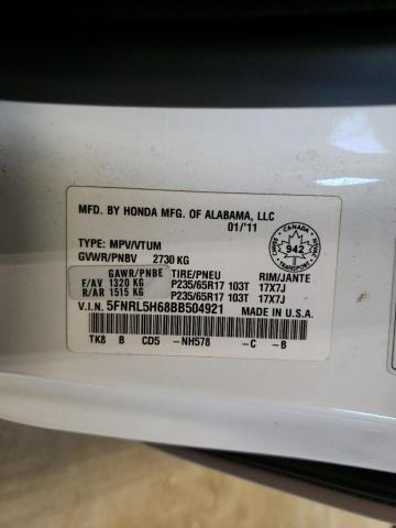 2011 Honda Odyssey Exl მანქანა იყიდება აუქციონზე, vin: 5FNRL5H68BB504921, აუქციონის ნომერი: 45814773