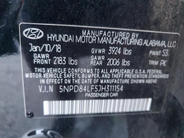 45424193 :رقم المزاد ، 5NPD84LF5JH311154 vin ، 2018 Hyundai Elantra Sel مزاد بيع