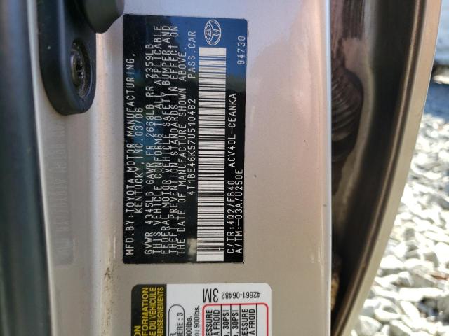 Aukcja sprzedaży 2007 Toyota Camry Ce, vin: 4T1BE46K57U510482, numer aukcji: 45385323