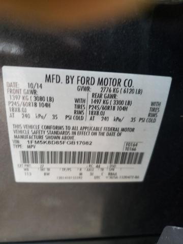 Aukcja sprzedaży 2015 Ford Explorer Xlt, vin: 1FM5K8D85FGB17082, numer aukcji: 45401903