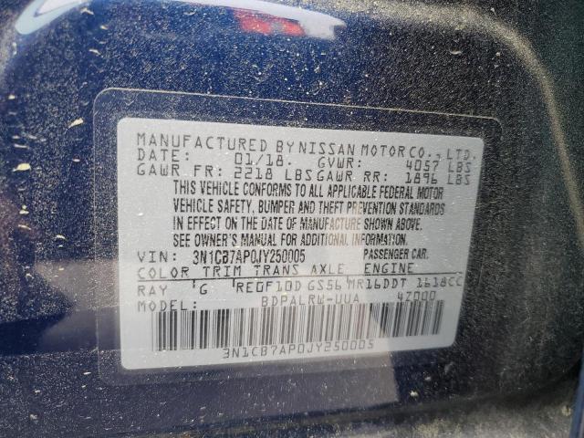 45141063 :رقم المزاد ، 3N1CB7AP0JY250005 vin ، 2018 Nissan Sentra Sr Turbo مزاد بيع