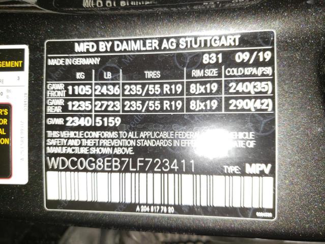 Aukcja sprzedaży 2020 Mercedes-benz Glc 300 4matic, vin: WDC0G8EB7LF723411, numer aukcji: 45501833