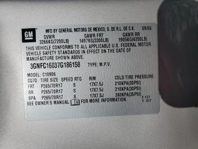 Aukcja sprzedaży 2007 Chevrolet Suburban C1500, vin: 3GNFC16037G186158, numer aukcji: 45549933