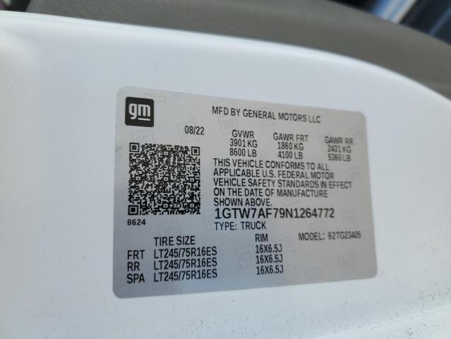 45499153 :رقم المزاد ، 1GTW7AF79N1264772 vin ، 2022 Gmc Savana G2500 مزاد بيع
