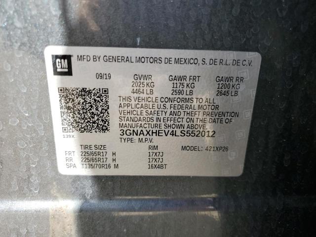 Aukcja sprzedaży 2020 Chevrolet Equinox Ls, vin: 3GNAXHEV4LS552012, numer aukcji: 45324823