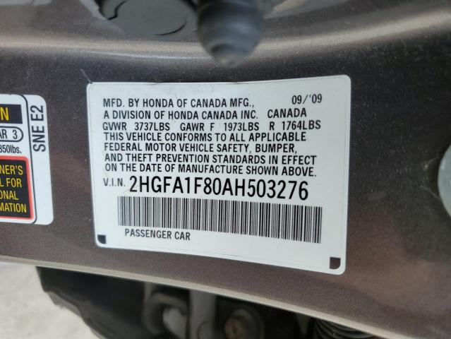 Aukcja sprzedaży 2010 Honda Civic Ex, vin: 2HGFA1F80AH503276, numer aukcji: 45377583