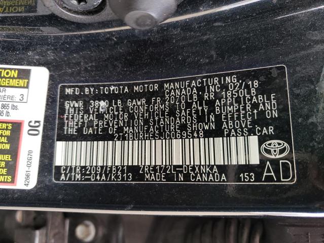 Продажа на аукционе авто 2018 Toyota Corolla L, vin: 2T1BURHE5JC069548, номер лота: 46051803