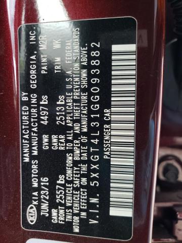 Aukcja sprzedaży 2016 Kia Optima Lx, vin: 5XXGT4L31GG093882, numer aukcji: 45345353