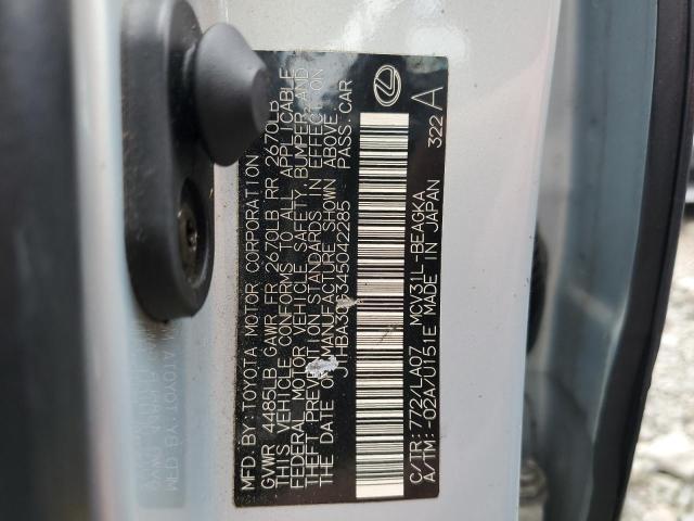 Aukcja sprzedaży 2004 Lexus Es 330, vin: JTHBA30G345042285, numer aukcji: 45132623