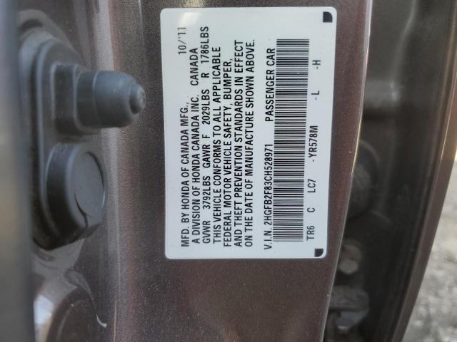 Aukcja sprzedaży 2012 Honda Civic Ex, vin: 2HGFB2F83CH528971, numer aukcji: 45541713