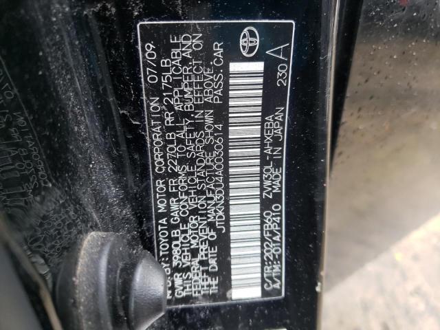 Aukcja sprzedaży 2010 Toyota Prius, vin: JTDKN3DU4A0030614, numer aukcji: 45403233