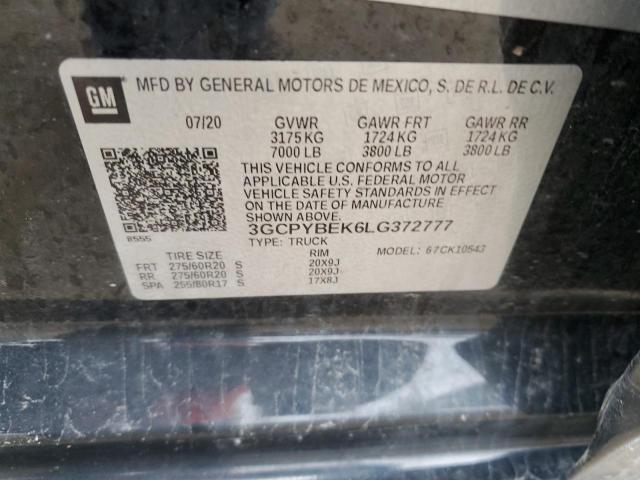 Продажа на аукционе авто 2020 Chevrolet Silverado K1500 Custom, vin: 3GCPYBEK6LG372777, номер лота: 45705493