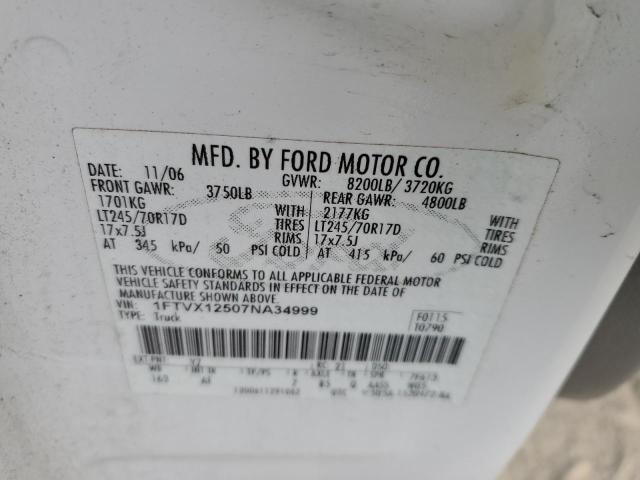 45460073 :رقم المزاد ، 1FTVX12507NA34999 vin ، 2007 Ford F150 مزاد بيع