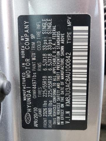 Aukcja sprzedaży 2010 Hyundai Tucson Gls, vin: KM8JU3AC8AU100842, numer aukcji: 45390033