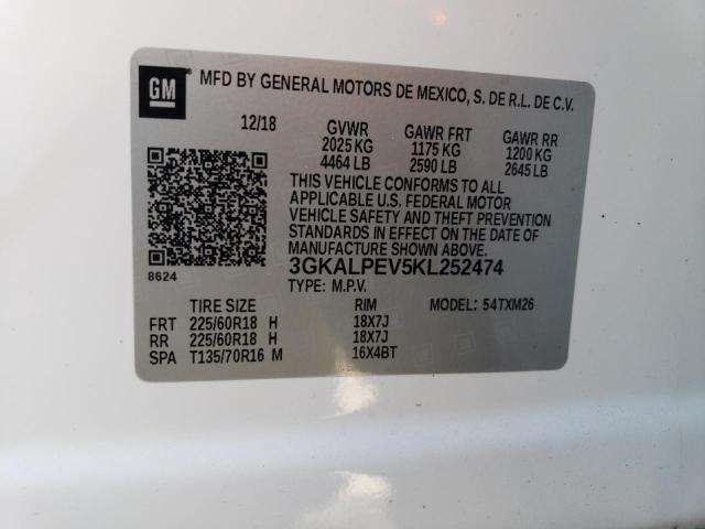 Aukcja sprzedaży 2019 Gmc Terrain Slt, vin: 3GKALPEV5KL252474, numer aukcji: 45545753