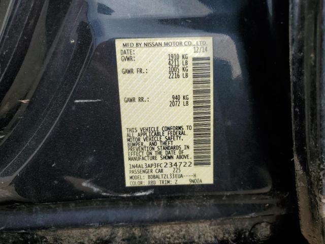Aukcja sprzedaży 2015 Nissan Altima 2.5, vin: 1N4AL3AP3FC234722, numer aukcji: 44796173