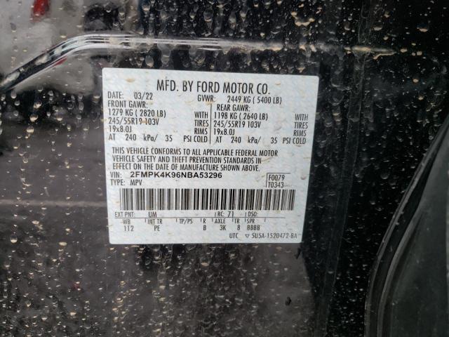 Aukcja sprzedaży 2022 Ford Edge Titanium, vin: 2FMPK4K96NBA53296, numer aukcji: 45901083