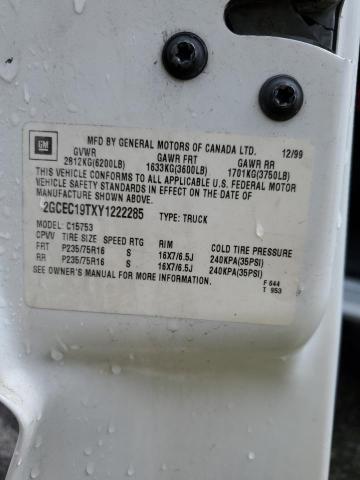 Aukcja sprzedaży 2000 Chevrolet Silverado C1500, vin: 2GCEC19TXY1222285, numer aukcji: 45201473
