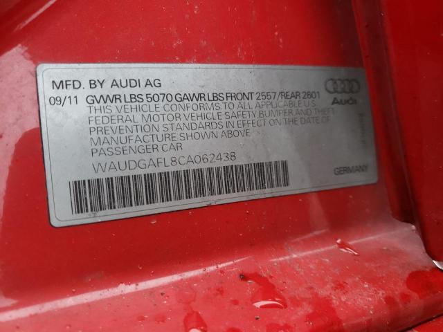 Aukcja sprzedaży 2012 Audi S4 Premium Plus, vin: WAUDGAFL8CA062438, numer aukcji: 45586613
