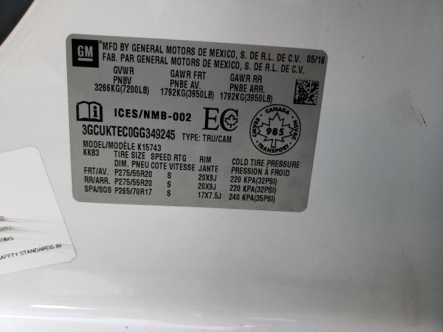 Продаж на аукціоні авто 2016 Chevrolet Silverado K1500 High Country, vin: 3GCUKTEC0GG349245, номер лоту: 46166103