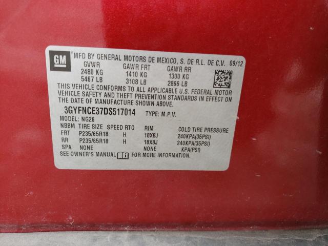 Auction sale of the 2013 Cadillac Srx Luxury Collection, vin: 3GYFNCE37DS517014, lot number: 45629503