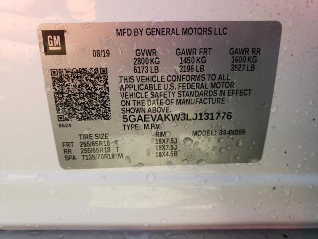 Aukcja sprzedaży 2020 Buick Enclave Essence, vin: 5GAEVAKW3LJ131776, numer aukcji: 44154403