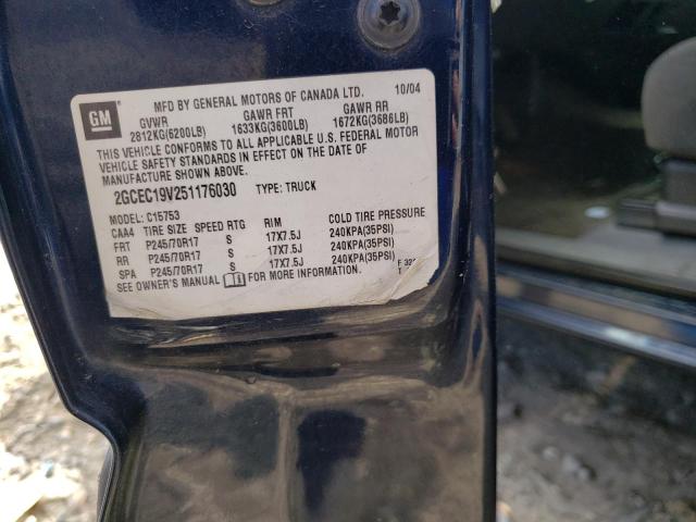Aukcja sprzedaży 2005 Chevrolet Silverado C1500, vin: 2GCEC19V251176030, numer aukcji: 45136273