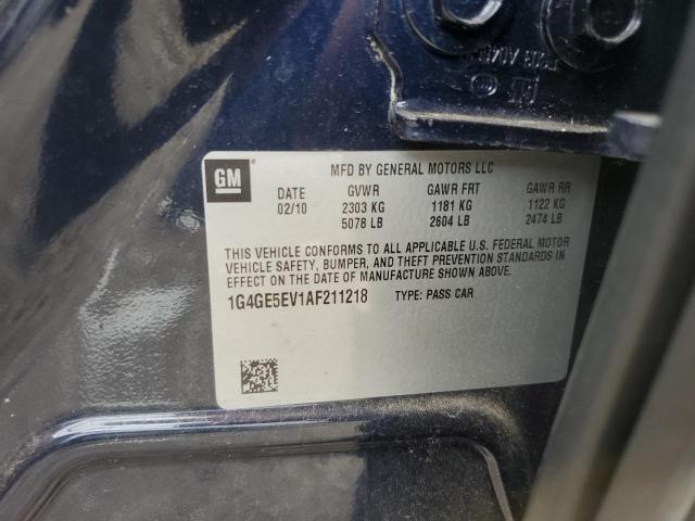 45250353 :رقم المزاد ، 1G4GE5EV1AF211218 vin ، 2010 Buick Lacrosse Cxs مزاد بيع