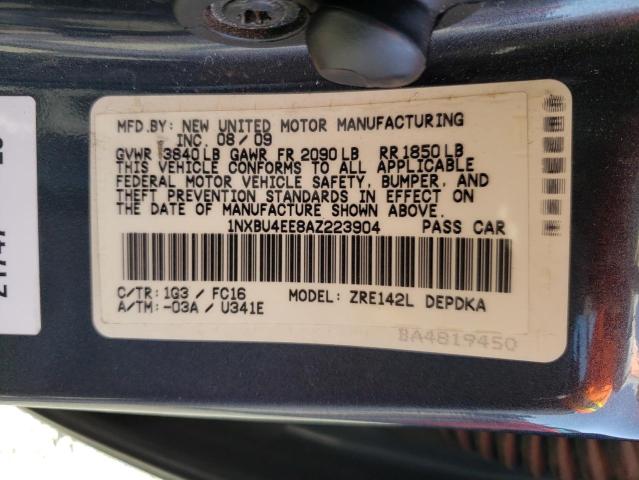 Aukcja sprzedaży 2010 Toyota Corolla Base, vin: 1NXBU4EE8AZ223904, numer aukcji: 45390613