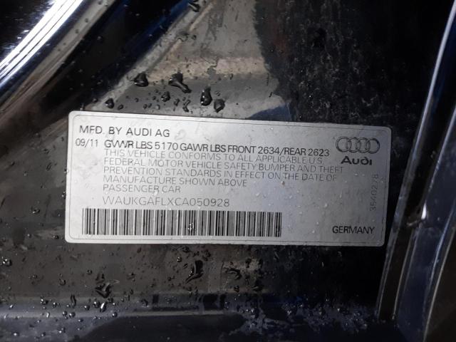 Продажа на аукционе авто 2012 Audi S4 Prestige, vin: WAUKGAFLXCA050928, номер лота: 45529013